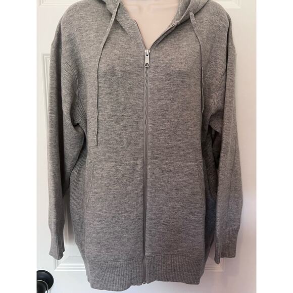 Thakoon Gray Zip Sweatshirt, Size M, NWT - Picture 1 of 7